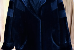 Manteau fourrure noir